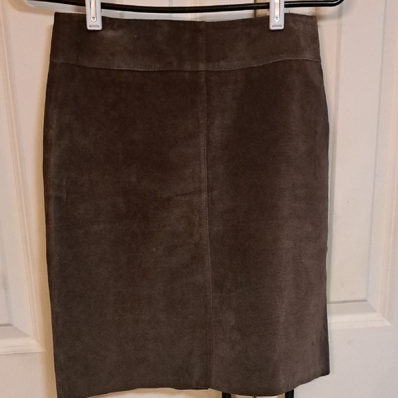 Express World Brand Dresses & Skirts - Express Chic Brown Pencil Skirt Suede Leather